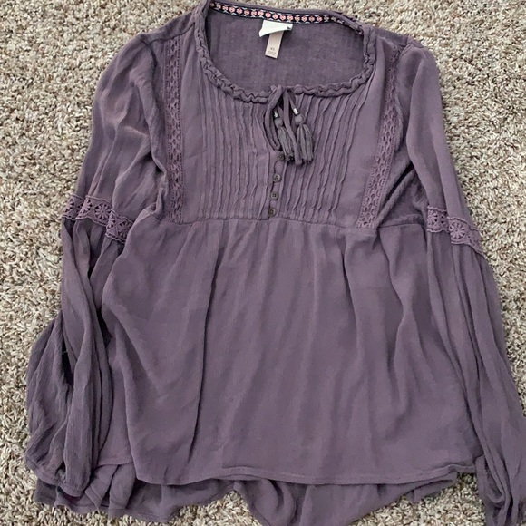 Tops - Knox Rose purple long sleeve shirt XL